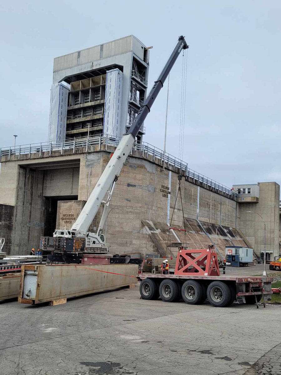 grue dans une industrie